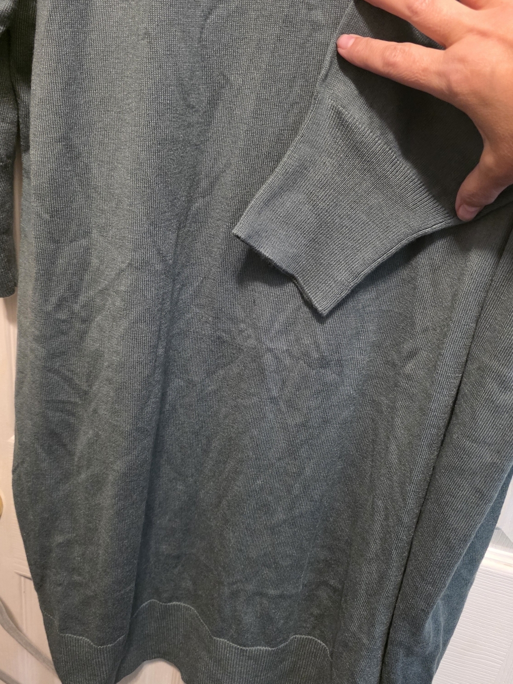 Universal Standard Knit Crewneck Midi Dress, Sz L, Silver Pine Color, NWT - Picture 6 of 6